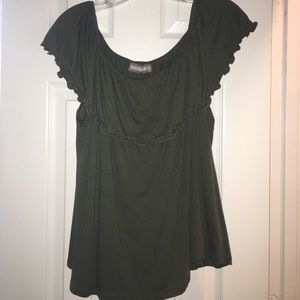 Green off the shoulder top